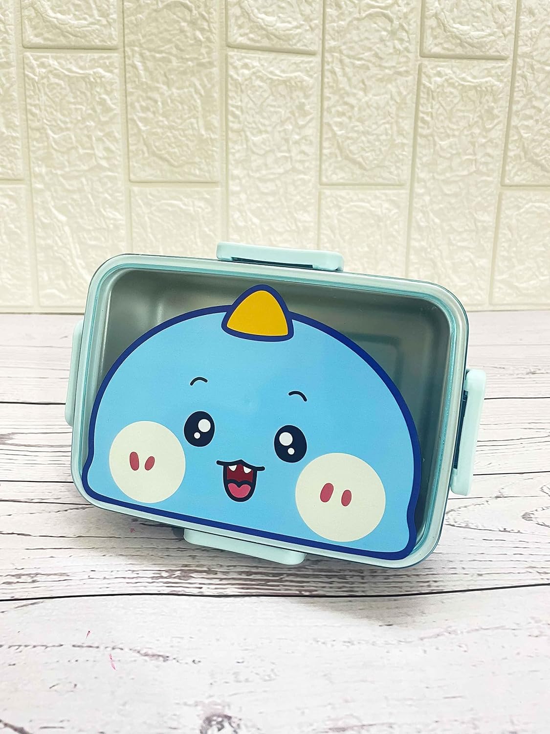 Stainless Steel Lunch Box for Kids, airtight & Leak Proof with Soup Bowl and Cutlery – 700 ml (Blue Color)